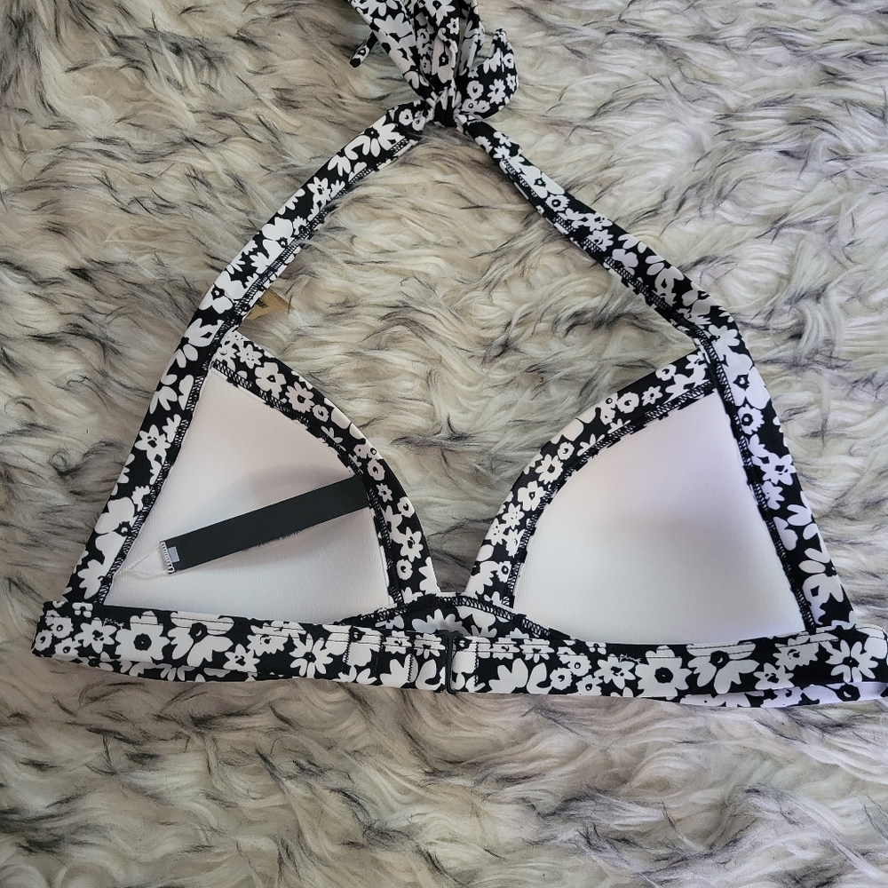PINK black floral bikini small - Picture 8 of 12